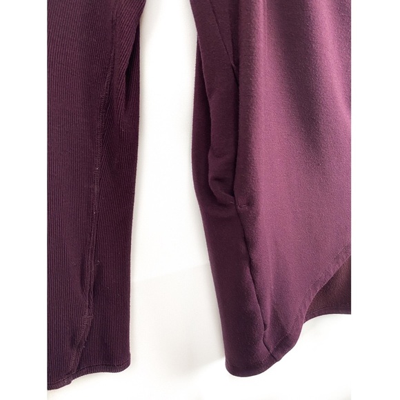 Athleta Purana Wrap Sweatshirt Hoodie Oversized Slouchy, Spiced Cabernet - S - Picture 7 of 10